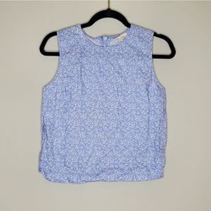 GAP Sleeveless Cotton Shell Tank XS Blue NWT